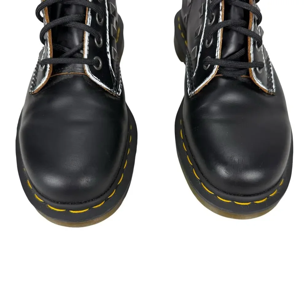 Dr. Martens Women's 1460 8-Eye Stud Black Boots Size 8